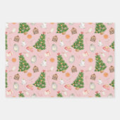 Aquarell Treegeschenke Süßigkeiten Cane Weihnachts Geschenkpapier Set (Vorderseite 3)