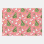 Aquarell Treegeschenke Süßigkeiten Cane Weihnachts Geschenkpapier Set (Vorderseite 2)