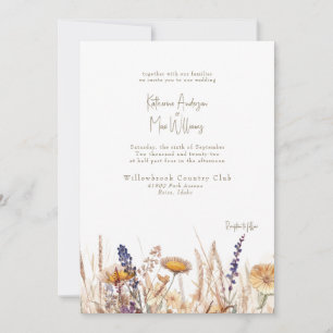 Aquarell-Trockene Blumen Keine Eltern Einladung