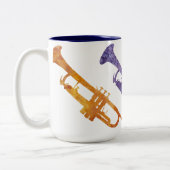 Aquarell-Trompeten Zweifarbige Tasse (Links)