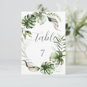 Aquarell-Tropenlaub Grünzeug Einladung