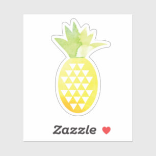 Aquarell-Tropische-Ananas Aufkleber