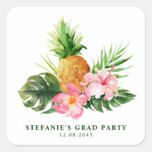 Aquarell-Tropische-Ananas-Sommer-Abschlussfeier