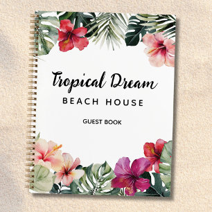 Aquarell-Tropische-Florale-Botanische-Gästebuch Notizblock