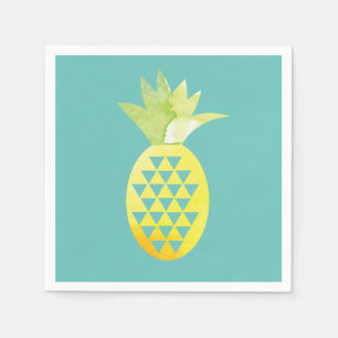 Aquarell-Tropische-Geometrische-Ananas Serviette