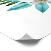 Aquarell tropische Orchideen Geometric Anni Willko Poster (Ecke)