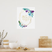 Aquarell tropische Orchideen Geometric Anni Willko Poster (Küche)