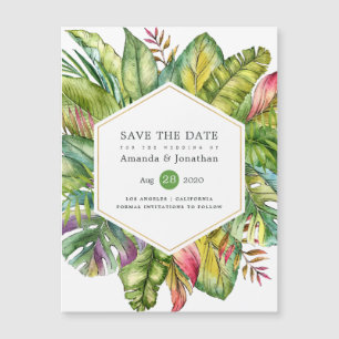 Aquarell-Tropische-Sommer-Strand-Hochzeit Magnetkarte