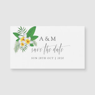 Aquarell-Tropische-Strandhochzeit-Save-the-Date Magnetkarte