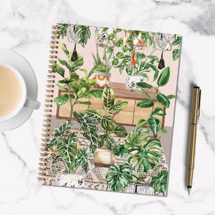 Aquarell-Tropische-Zimmerpflanzen-To-Do-Liste Notizblock