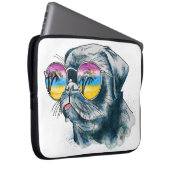 Aquarell-tropischer Welpe Laptopschutzhülle (Vorne Rechts)