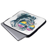 Aquarell-tropischer Welpe Laptopschutzhülle (Vorne Knopf)