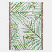 Aquarell-tropisches Palmblatt Decke (Vorderseite Vertikal)