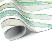 Aquarell-tropisches Palmblatt Geschenkpapier (Rolleneckpunkt)