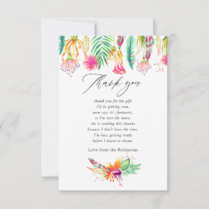 Aquarell-Tropisches-Sommer-Strand-Baby-Shower Dankeskarte