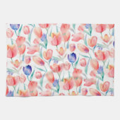 Aquarell Tulips Pattern Küchenhandtücher Geschirrtuch (Horizontal)