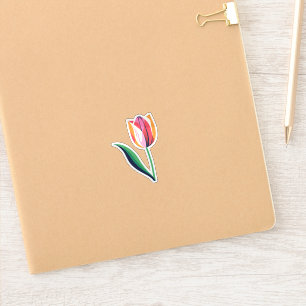 Aquarell-Tulpe Aufkleber