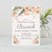 Aquarell-Tulpe Einladung zum Muttertagsbrunch (Stehend Vorderseite)