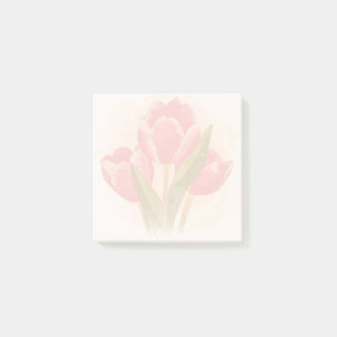 Aquarell-Tulpen 3x3 Post-it Klebezettel