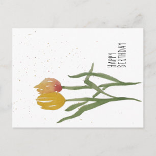 Aquarell-Tulpen - Alles Gute zum Geburtstag Postkarte