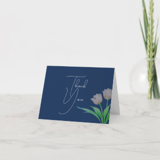 Aquarell-Tulpen-Blumen-Hochzeits-Dankeskarten Dankeskarte