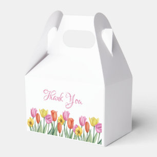 Aquarell-Tulpen-Dankeschön-Box Geschenkschachtel