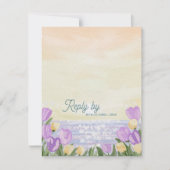 Aquarell-Tulpen-Frühlings-QR-Code-Hochzeit Antwort (Vorderseite)