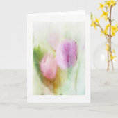 Aquarell-Tulpen Karte (Gelbe Blume)