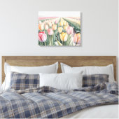 Aquarell-Tulpen Leinwanddruck (Insitu (Schlafzimmer))