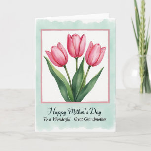 Aquarell-Tulpen-Muttertags-Karte Karte
