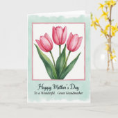 Aquarell-Tulpen-Muttertags-Karte Karte (Gelbe Blume)