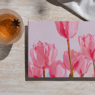 Aquarell-Tulpen-Muttertags-Karte rosa Feiertagskarte