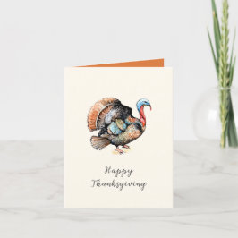 Aquarell Türkei glückliches Thanksgiving-Unternehm Dankeskarte