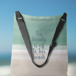 Aquarell Türkis Ocean Beach Crossbody Bag Tragetaschen Mit Langen Trägern