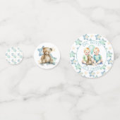 Aquarell Twin Boys Babydusche | Oh, Jungs! Konfetti (Vorderseiten)