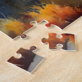 Aquarell über schneebedeckte Berge Puzzle (Seite)