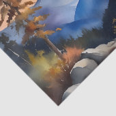 Aquarell über schneebedeckte Berge Seidenpapier (Ausschnitt)