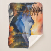 Aquarell über schneebedeckte Berge Sherpadecke (Vorderseite)