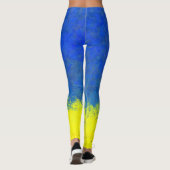 Aquarell Ukraine Leggings (Rückseite)