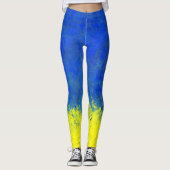 Aquarell Ukraine Leggings (Vorderseite)