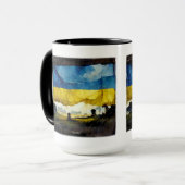 Aquarell Ukrainische Schlachtflagge Combo Tasse, 1 Tasse (Vorderseite Links)