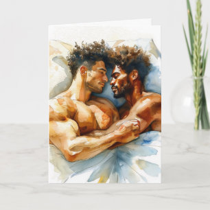 Aquarell-Umarmen Mittelmeerliebe Karte