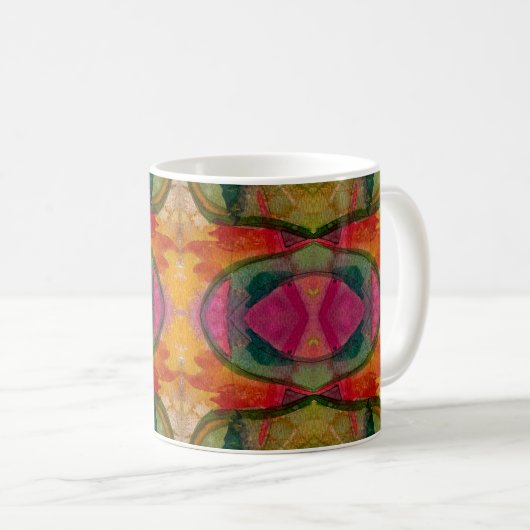 Aquarell und Abstrakte Ausdruckskunst Kaffeetasse (VorderseiteRechts)
