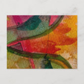Aquarell und Abstrakte Ausdruckskunst Postkarte (Vorderseite)