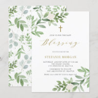 Aquarell und Blume Baby Segen