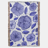 Aquarell und Blume - blaue Farbpalette Decke (Vorderseite Vertikal)