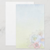 Aquarell und Blume Briefpapier (Vorne/Hinten)