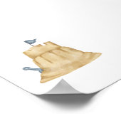 Aquarell und Burg Poster (Ecke)