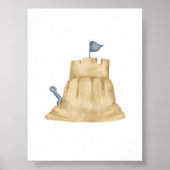 Aquarell und Burg Poster (Vorne)