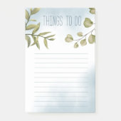 Aquarell und Foliage Post-it Klebezettel (Vorderseite)